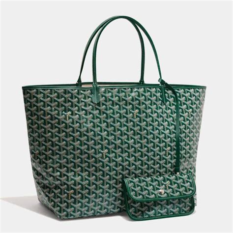 goyard gm tote green|goyard tote with zipper.